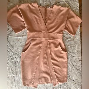ASOS Batwing Wrap Front Peach Dress